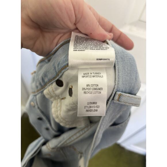 Agolde Parker Jean In Pivot Size 25 Button Fly Light Wash Casual Comfy Classic - Picture 7 of 7